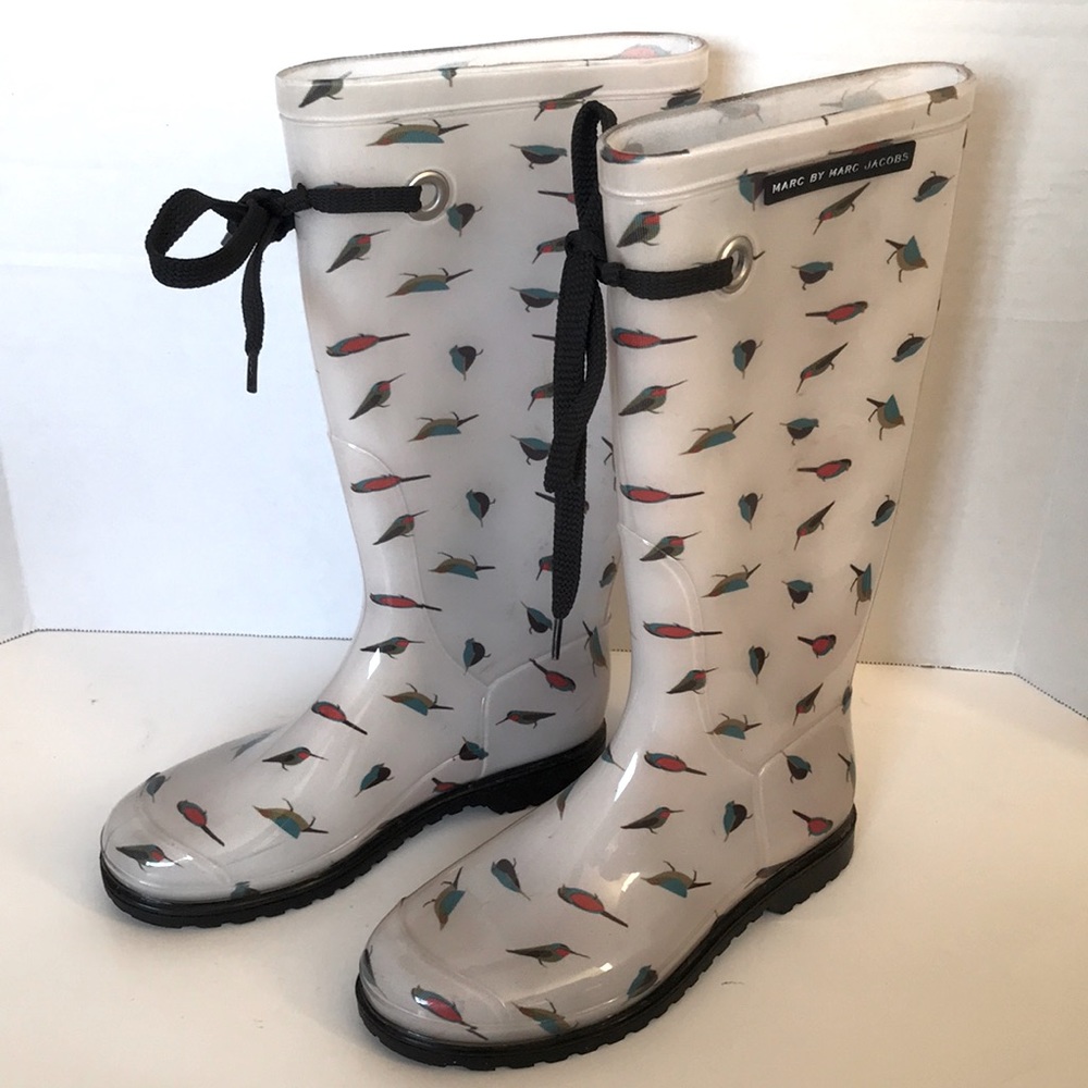 Marc jacobs bird rain boots size 5